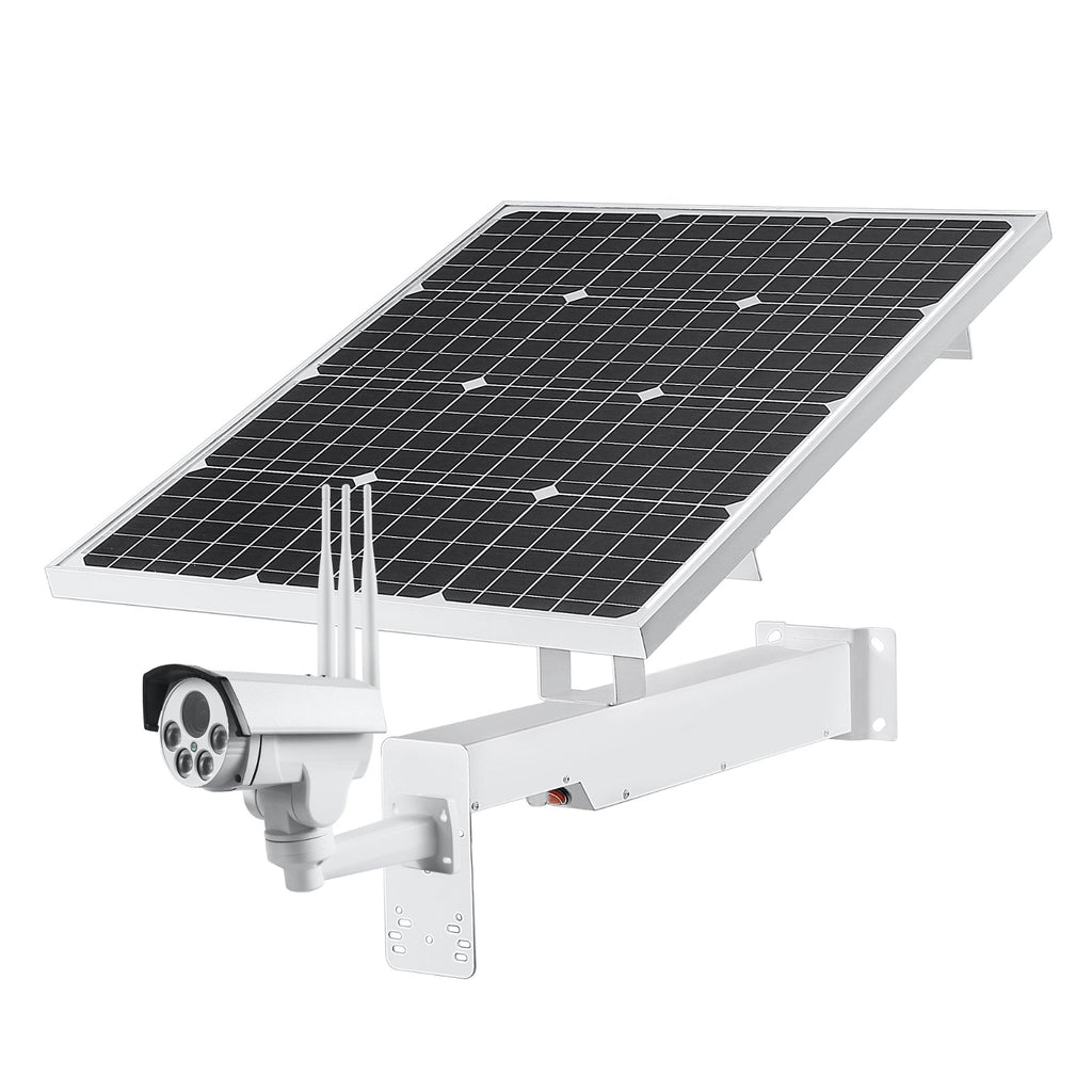 60W CCTV Solar Panel 12v DC 60A Battery Powered Bracket for PTZ Dome / Bullet Camera