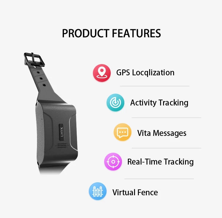 Pet Dog GPS Tracker in Neck Collar 4G LTE 14 Day Battery GEO Fence Alarm Notification Waterproof