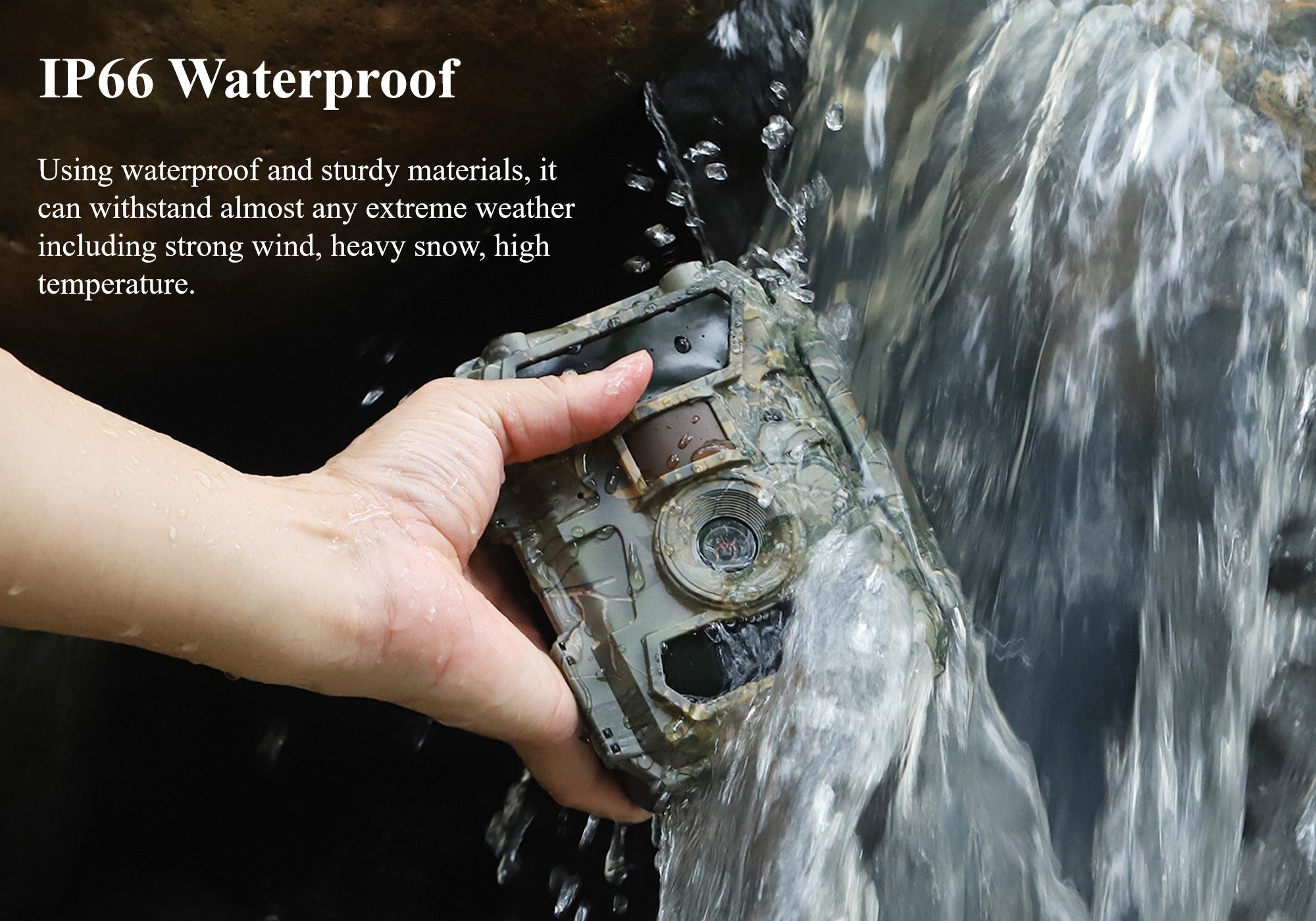 24MP Hunting Trail Camera HD Photo & 1080p Video IP66 Outdoor Wildlife 0.4s PIR Detection