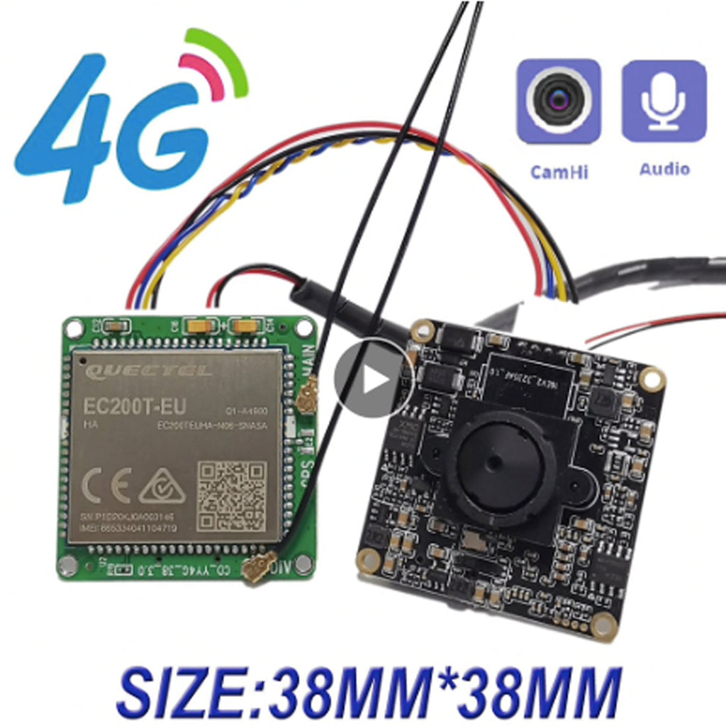 4G Sim Card 5MP Pin Hole Lens Board Camera Video Recorder DIY Module for CamHiPro App