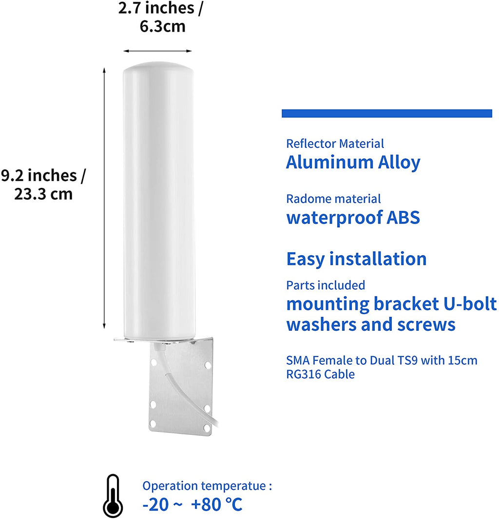 4G High Gain Omni-Directional Antenna Aerial For Wireless Wi-Fi 4G LTE Security CCTV Camera