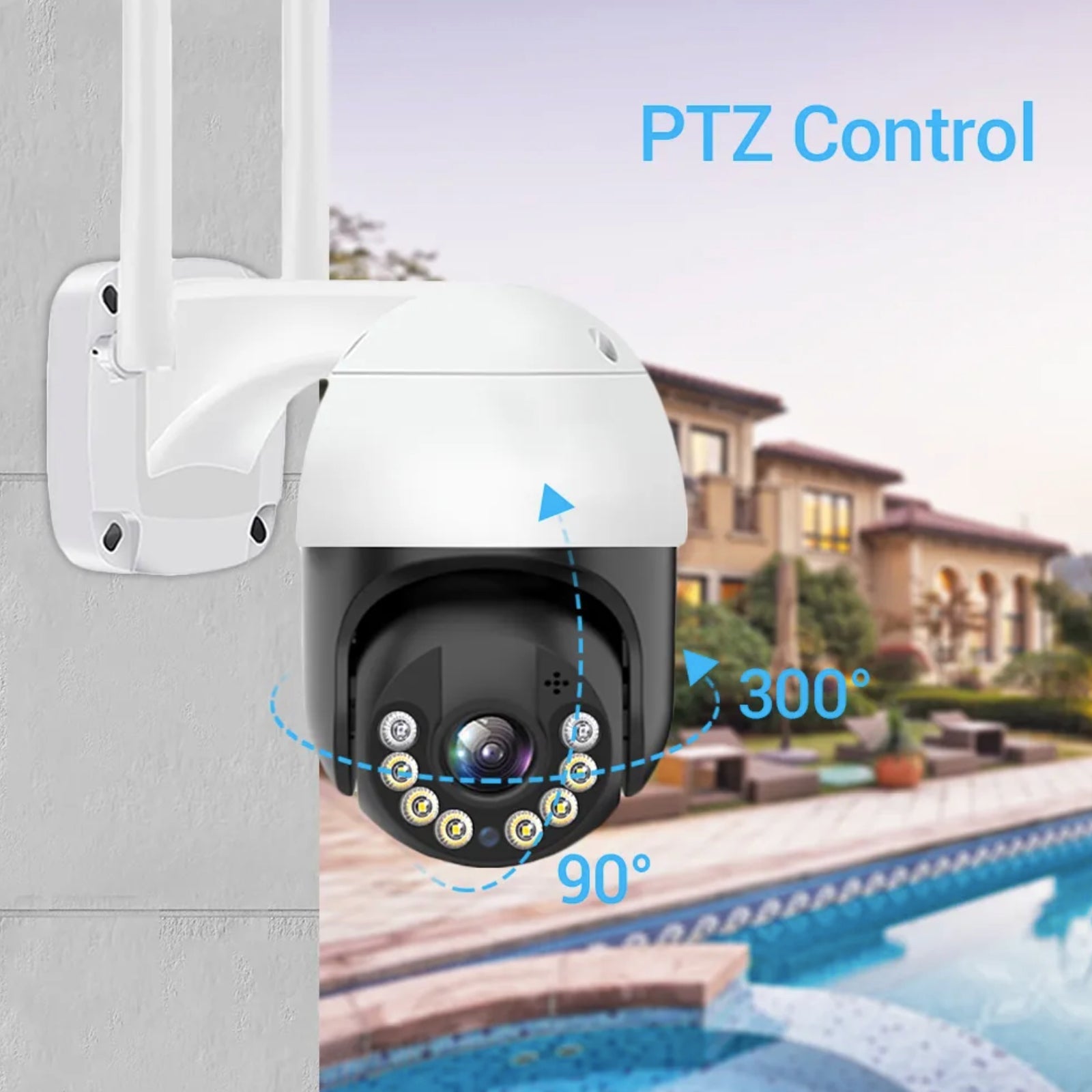 8MP AI Human Track PTZ Camera Ultra HD Day And Night Vision H.265 Video Recorder