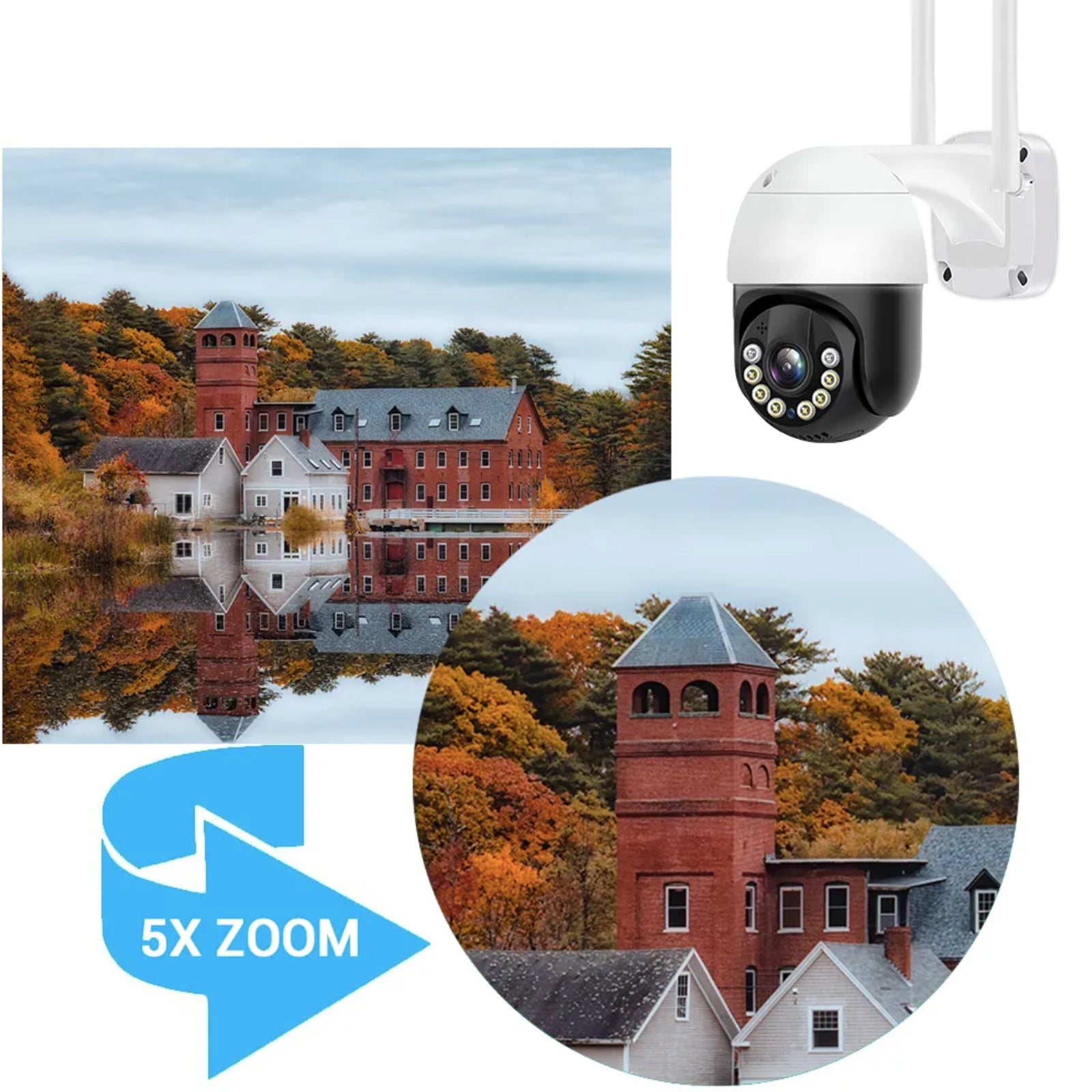 8MP AI Human Track PTZ Camera Ultra HD Day And Night Vision H.265 Video Recorder