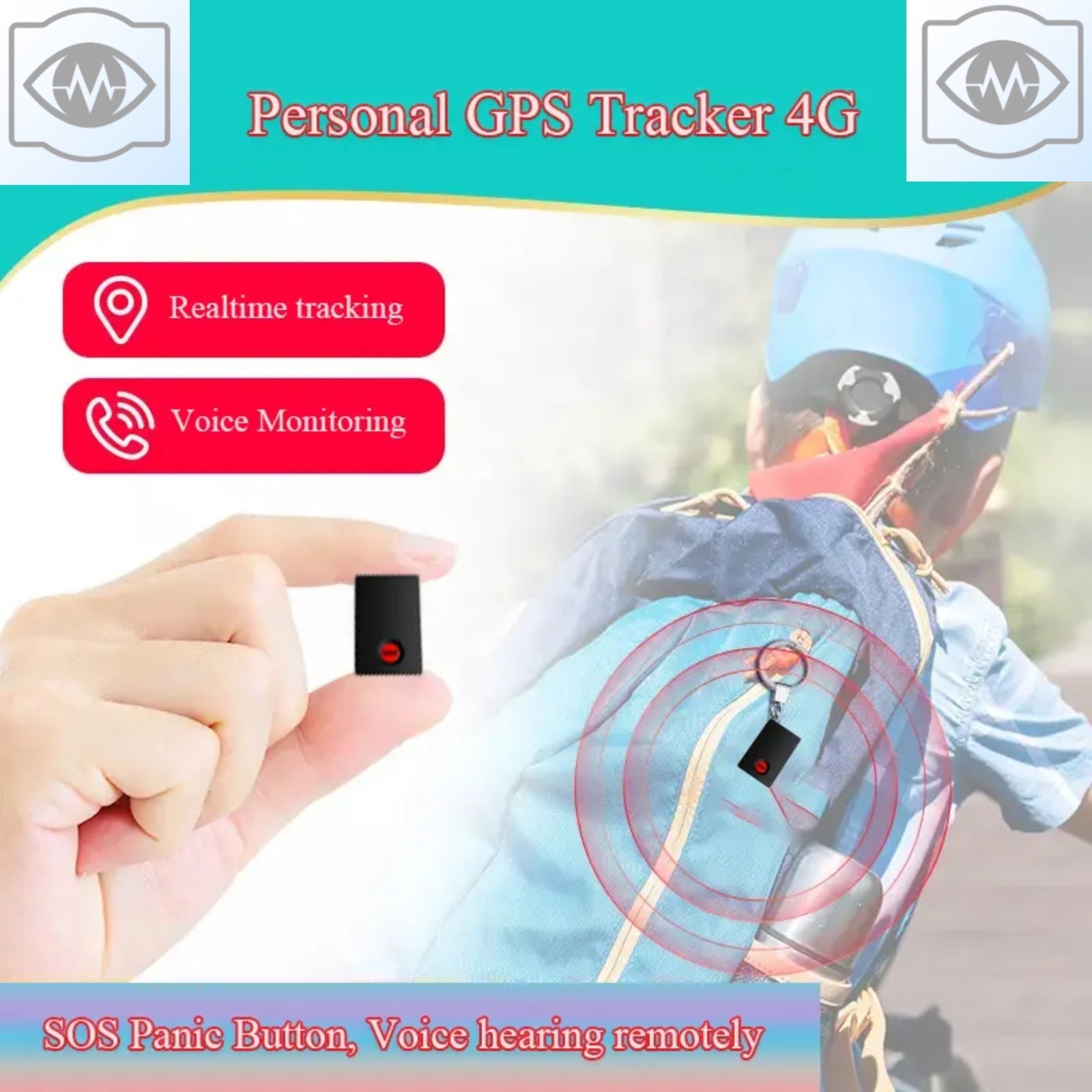 B21P 4G GPS Personal Tracker 7 Day Battery SOS button Audio Monitor Geo Fence Push Alerts