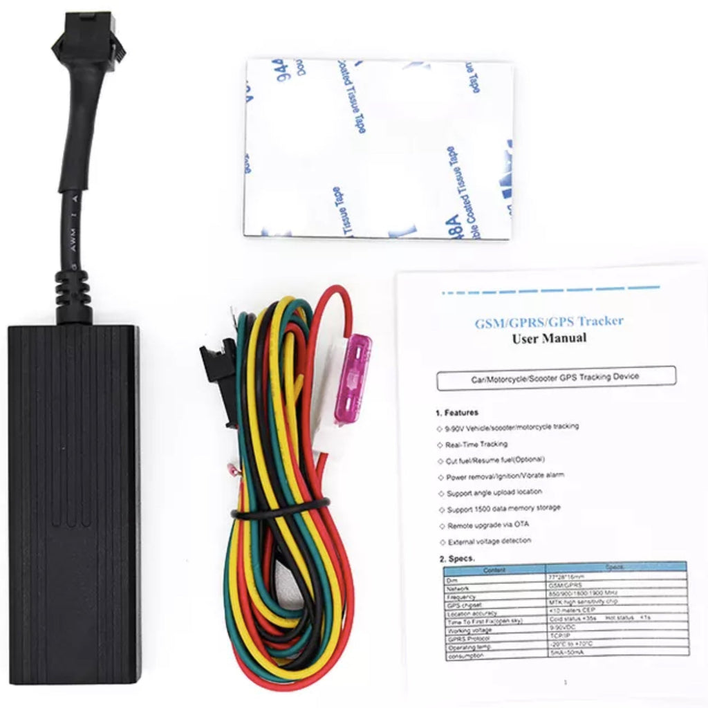 Waterproof IP65 GPS Vehicle Tracker Alarm System with Full Wiring Harness and Sim Card