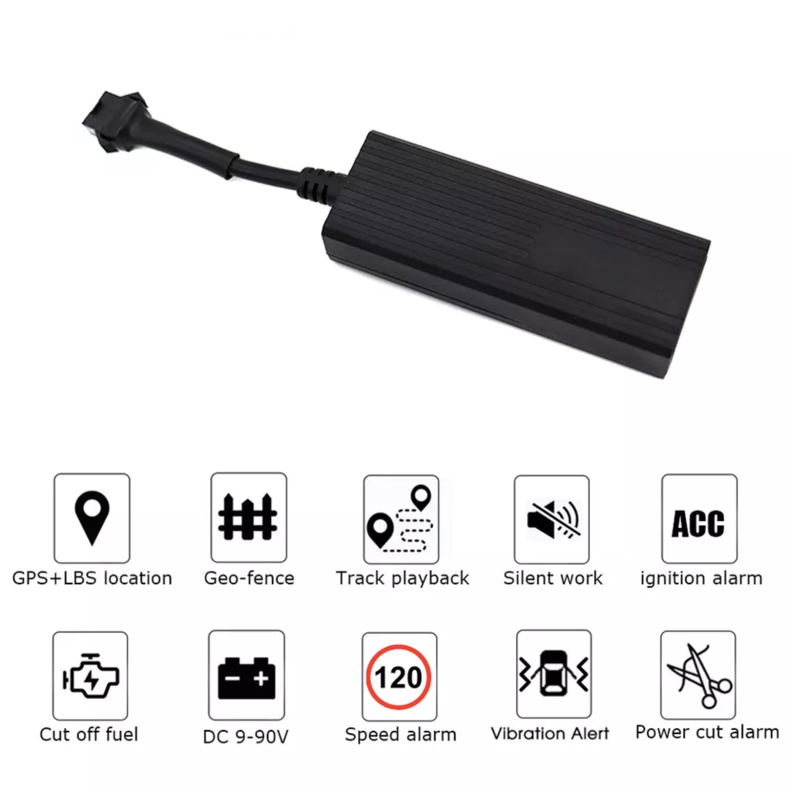 Waterproof IP65 GPS Vehicle Tracker Alarm System with Full Wiring Harness and Sim Card