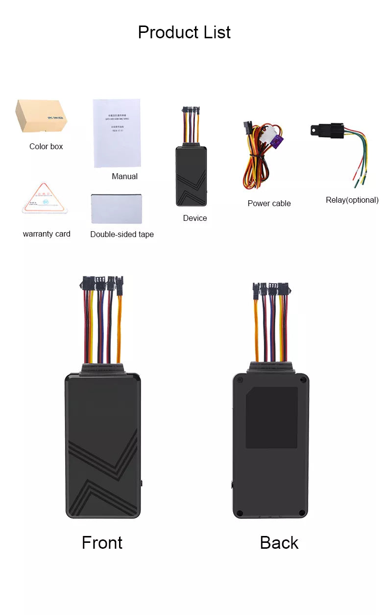 4G GPS Car Tracker Hardwired Engine Cut Off Real Time Live Tracking Push Notification Alerts