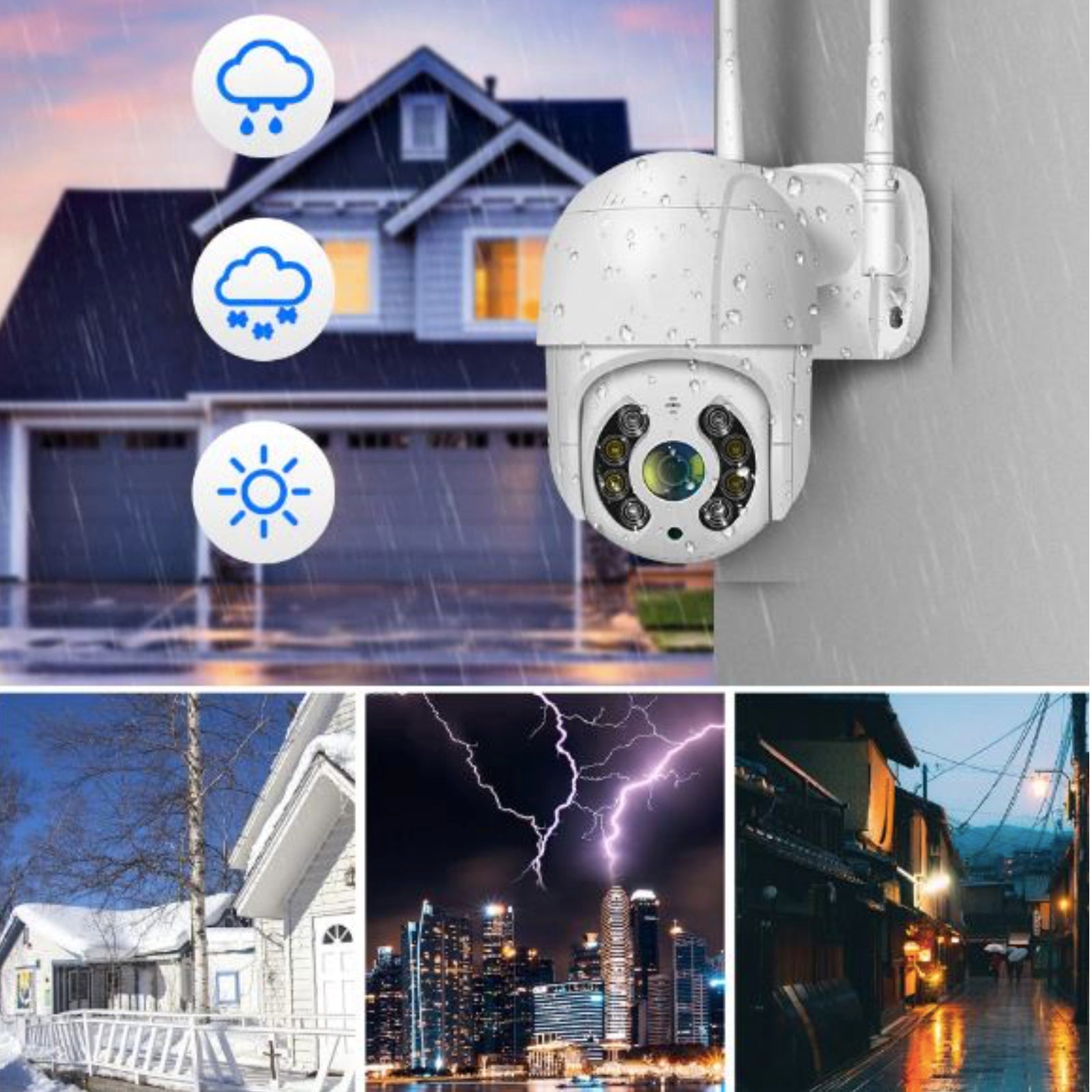 4K 8MP Human Tracking Camera Wireless Wi-Fi Night Vision Outdoor PTZ CCTV Video Recorder