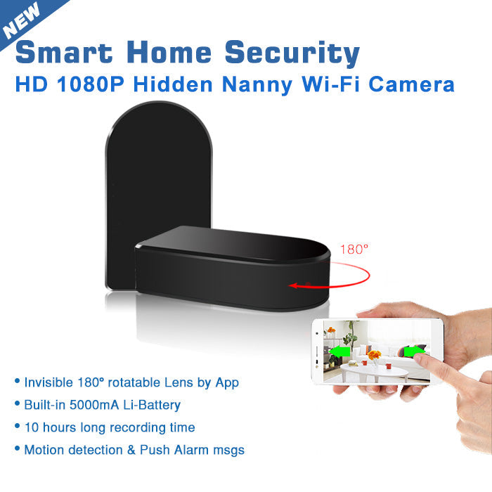 Black Box Battery Wireless Wi-Fi Security Camera 180º Horizontal Pan 1080p FHD Video