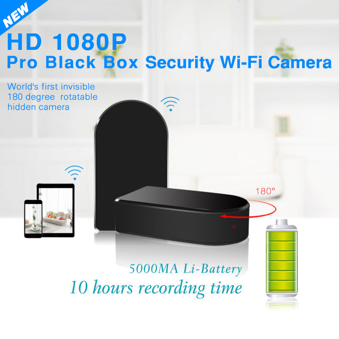 Black Box Battery Wireless Wi-Fi Security Camera 180º Horizontal Pan 1080p FHD Video