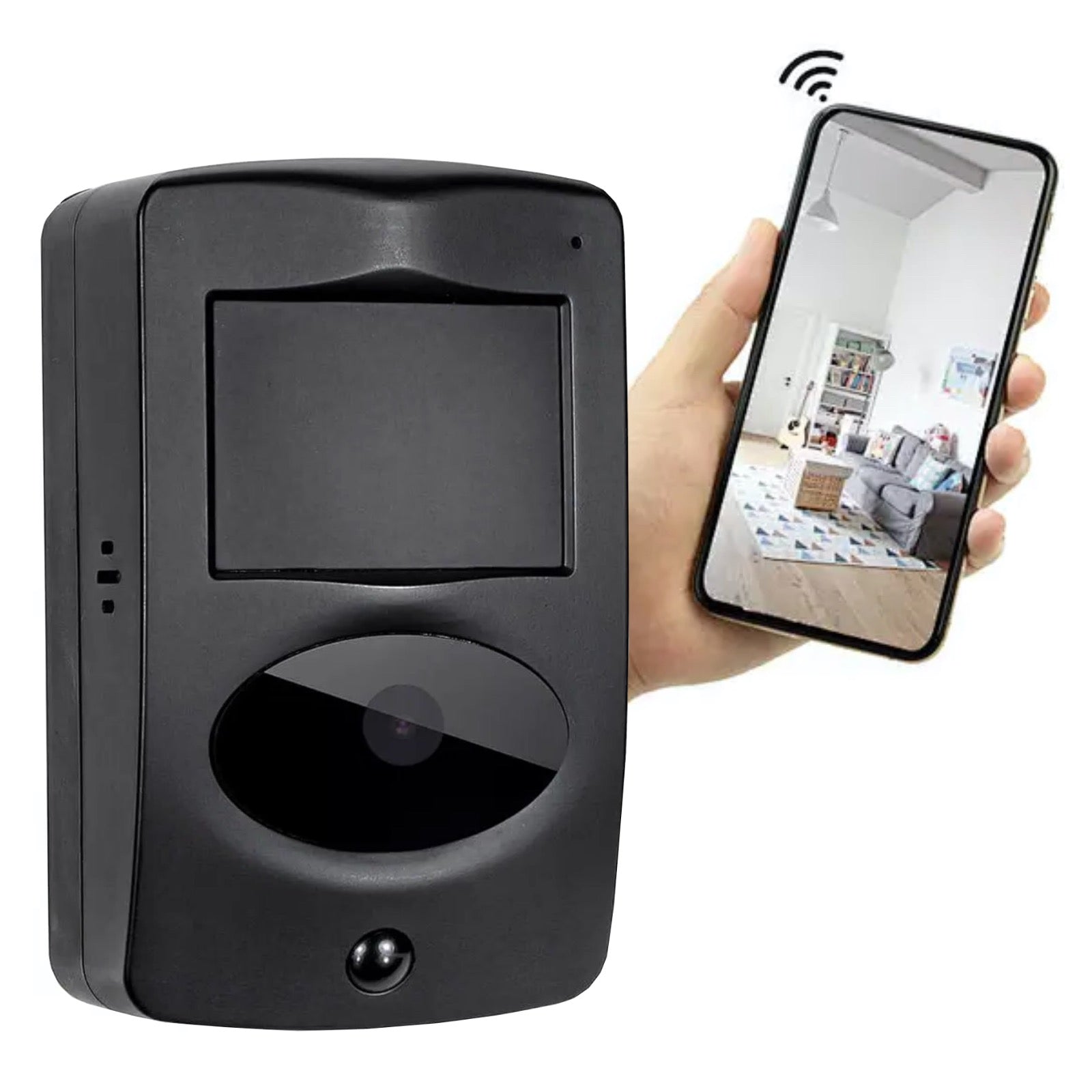 Ultra Long Battery Wi-Fi Security Camera in Black PIR Alarm Sensor Motion Detect Recorder & Alert
