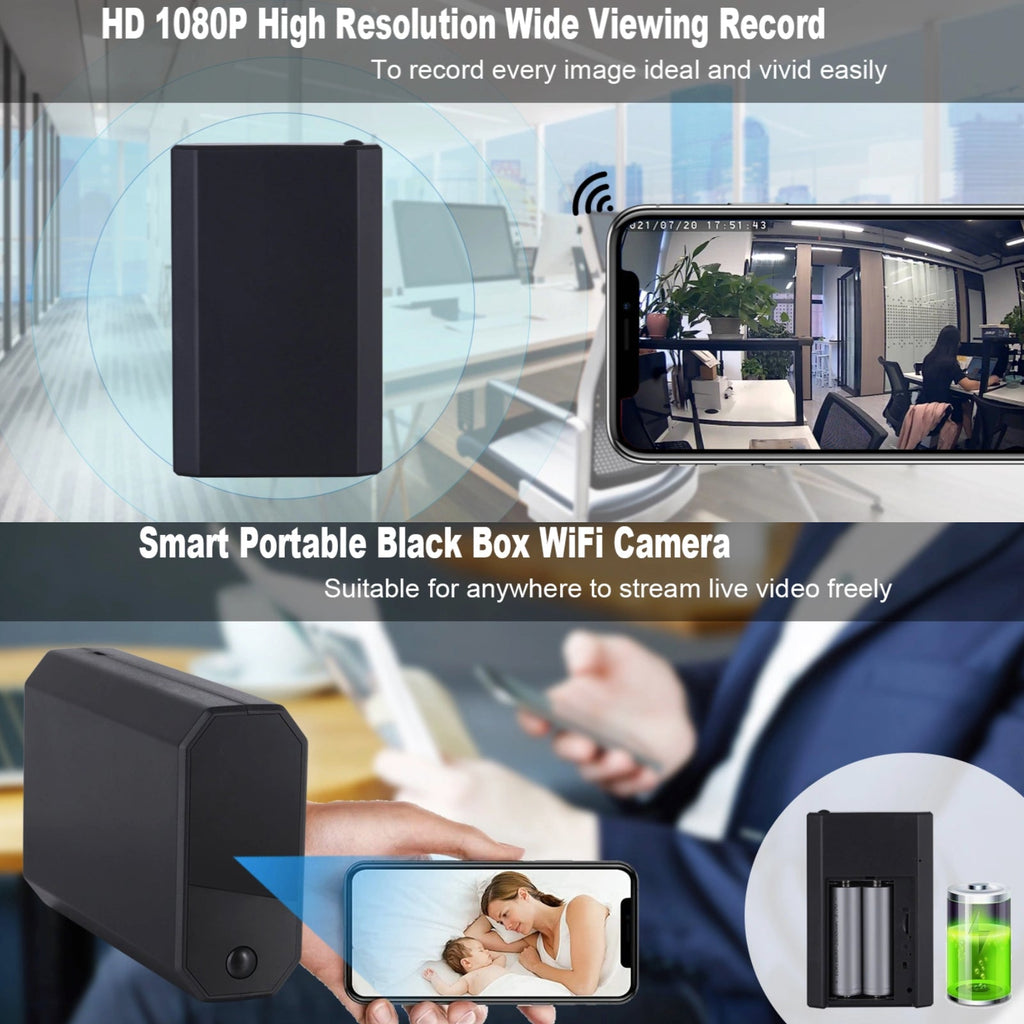 Ultra Long Battery Black Box Wi-Fi Hidden Camera Video Recorder Motion Detect Alerts