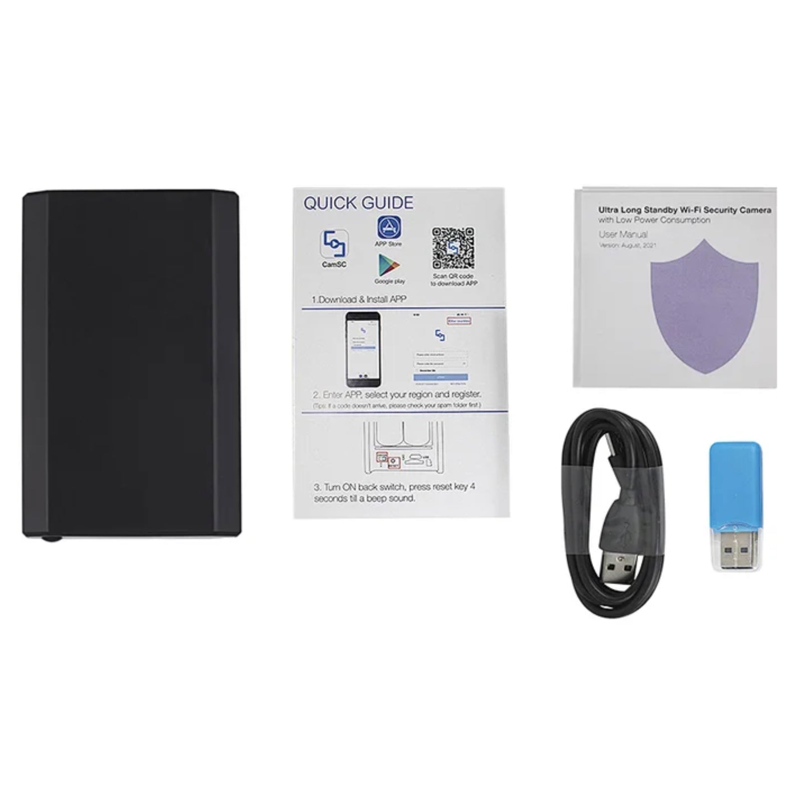 Ultra Long Battery Black Box Wi-Fi Hidden Camera Video Recorder Motion Detect Alerts