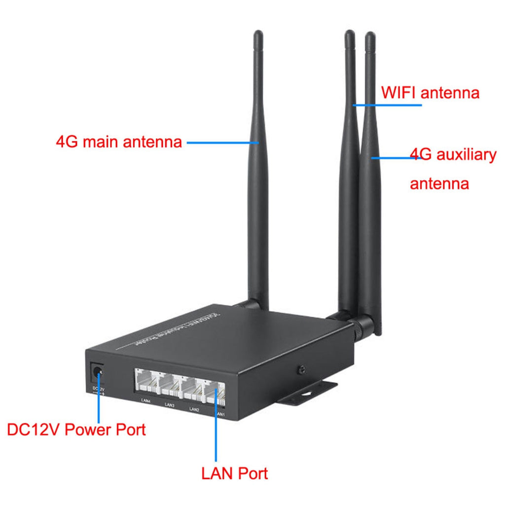 4G Wireless Wifi Router 2.4GHz 300Mbps CPE Dual Band Repeater Signal Amplifier 4 LAN Ports
