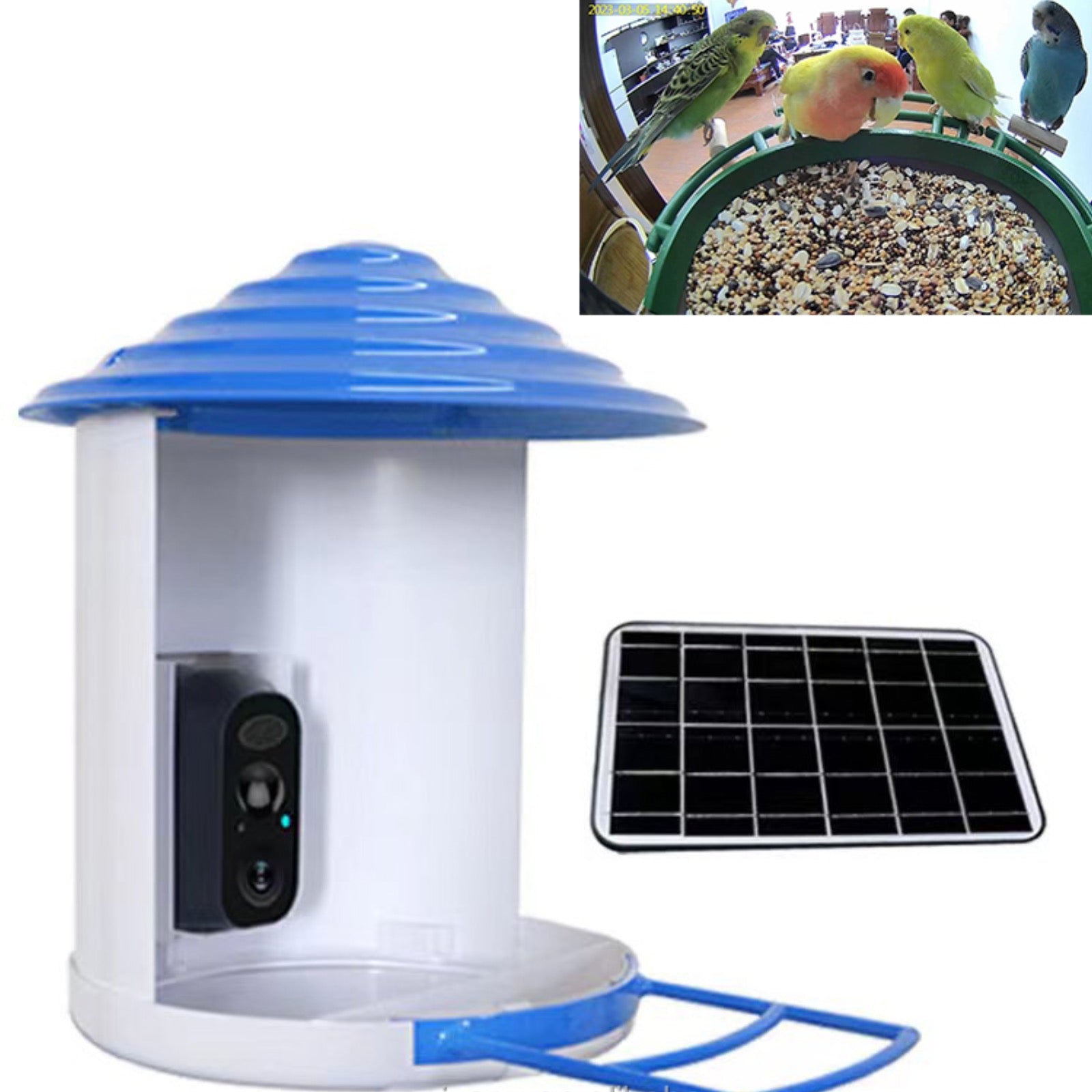 Bird Feeder Camera 4G LTE Sim Card 1080p HD Battery Solar Power No Wiring Needed
