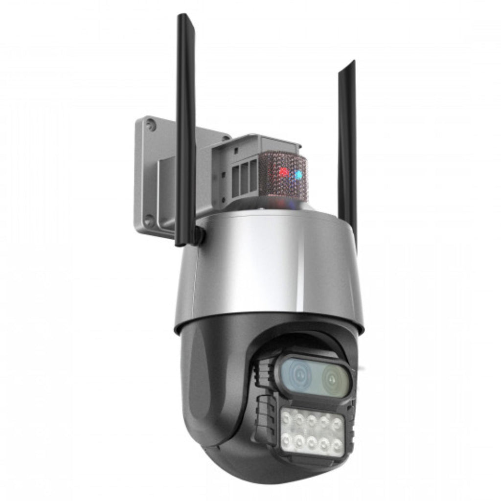 8MP Wireless Wi-Fi CCTV Camera 8x Optical Zoom Dual Lens PTZ Human Tracking Alarm Light