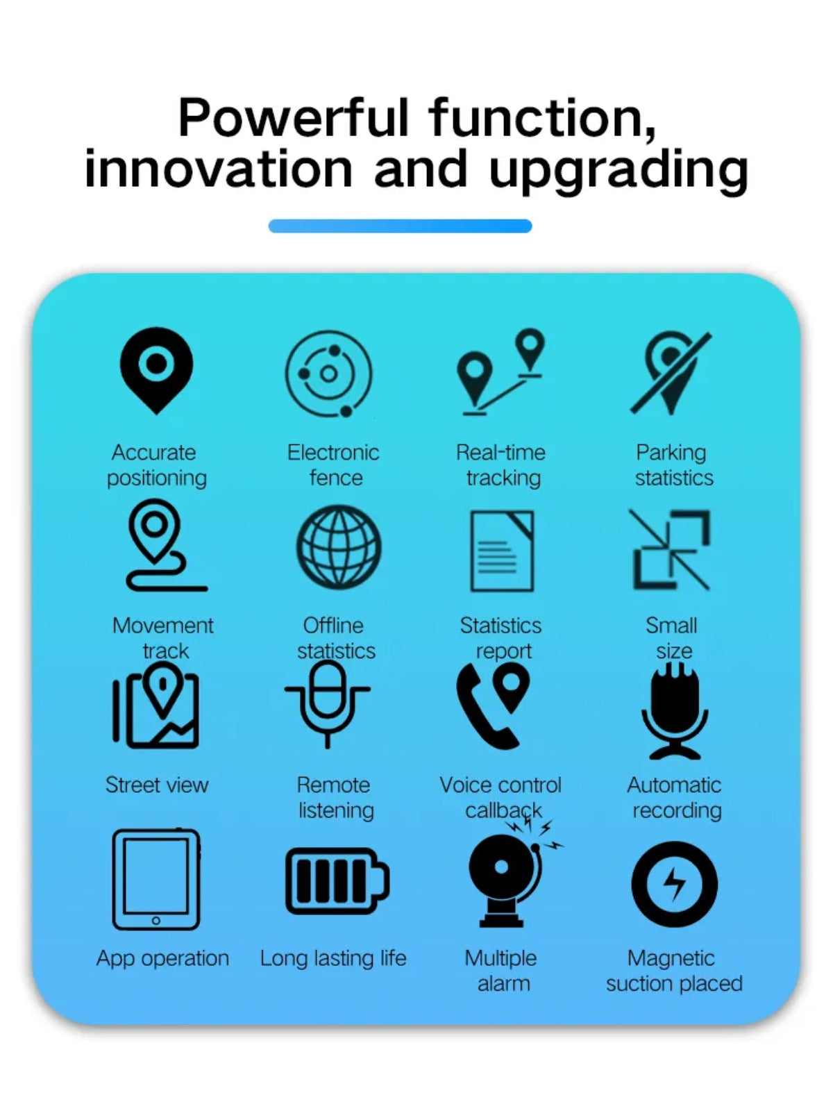 PG10 Mini Magnetic GPS Tracker Live Historical Track Audio Monitor 1 Month Battery Geo Fence Push Alerts