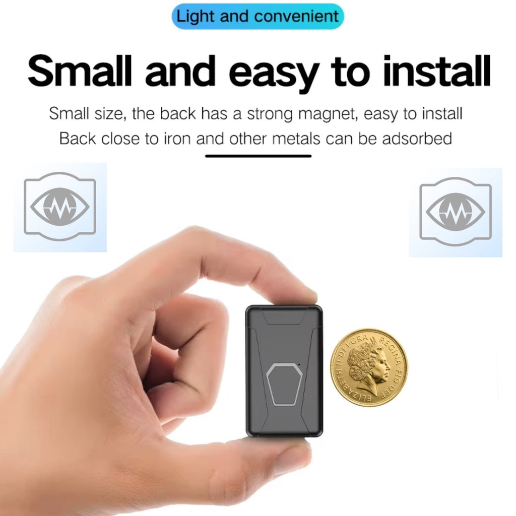 PG10 Mini Magnetic GPS Tracker Live Historical Track Audio Monitor 1 Month Battery Geo Fence Push Alerts