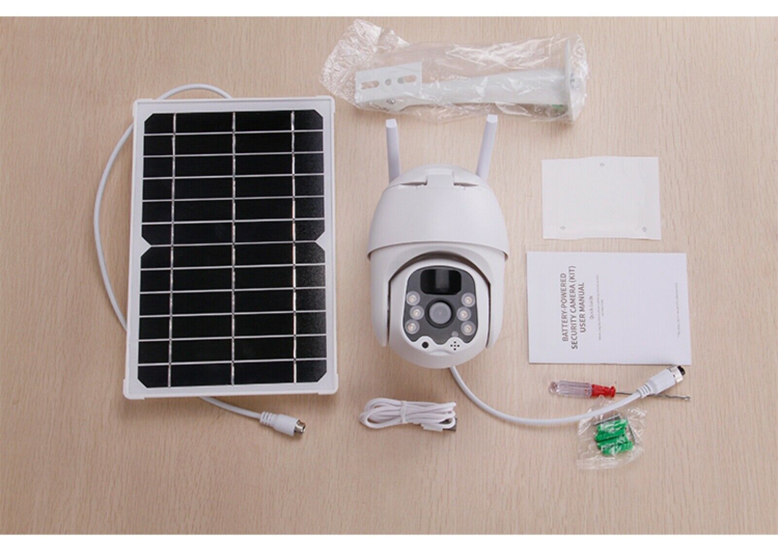 4G WiFi Solar Power Dome Camera Wireless Video CCTV PTZ 2 Way Audio PIR Night Vision