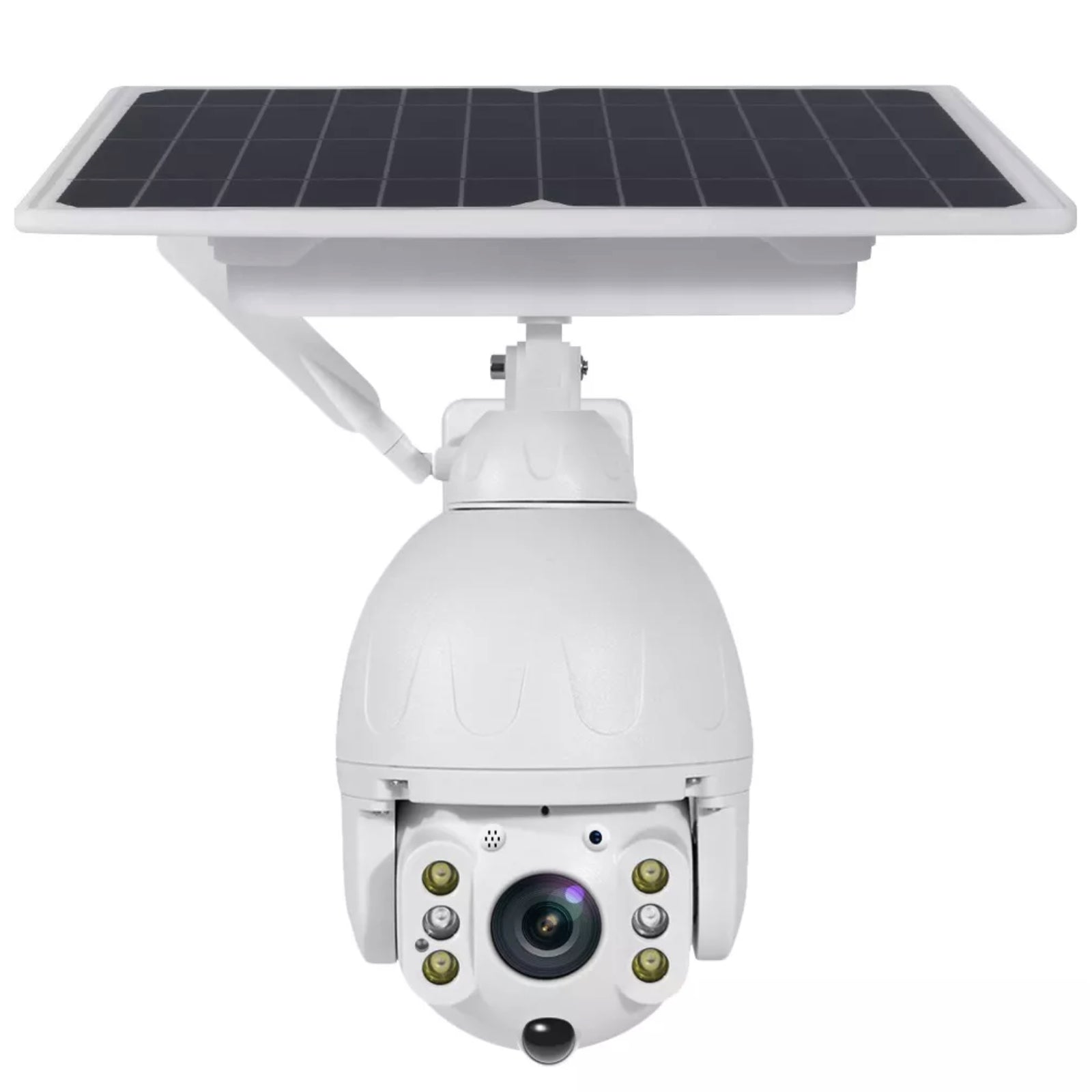 Solid Metal 4G Solar Camera Pan Tilt Zoom PTZ Wireless CCTV Video 2 Way Audio Night Vision