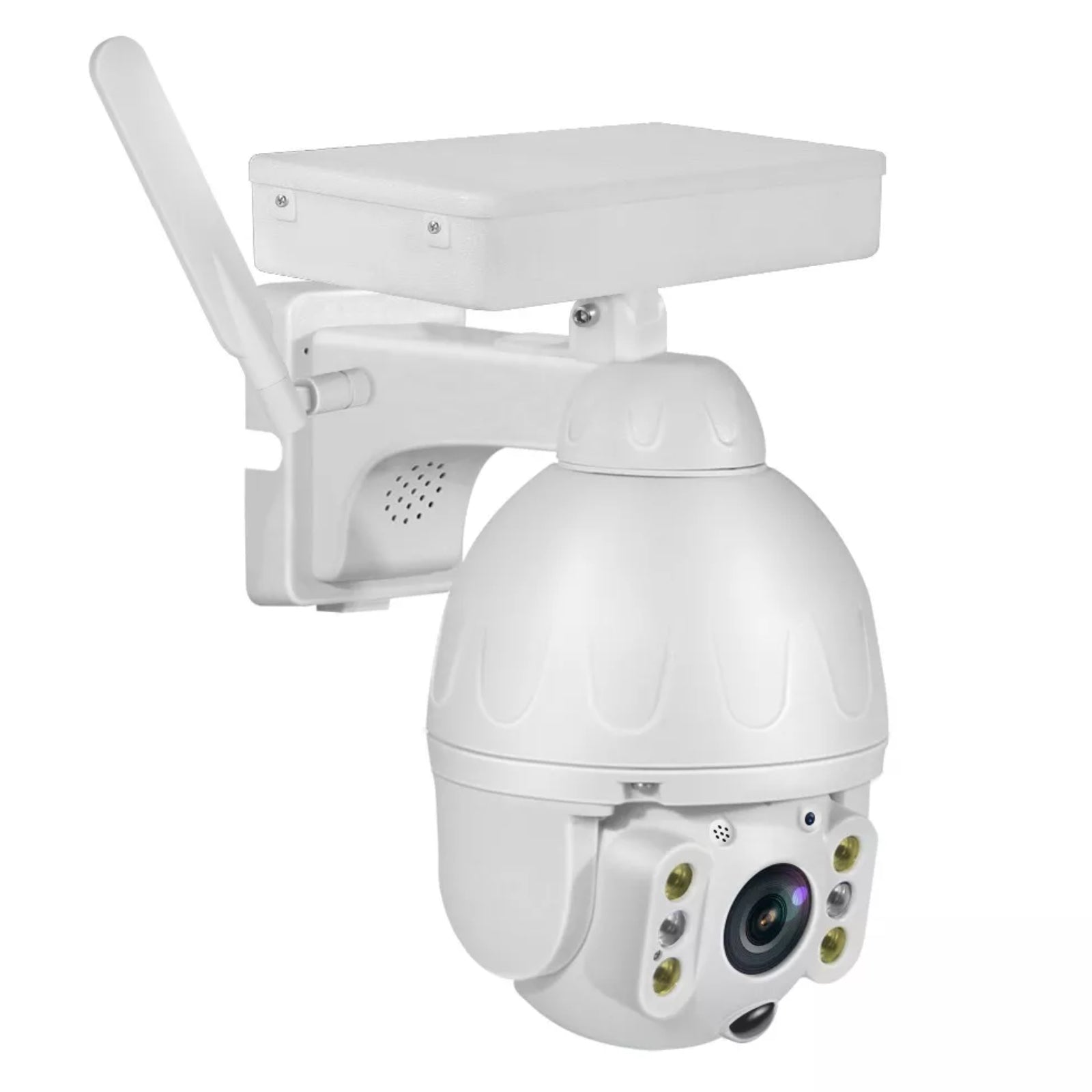 Solar Power 4G Sim Card PTZ Security Camera Pan Tilt Zoom 128GB Video Recorder 2 Way Audio