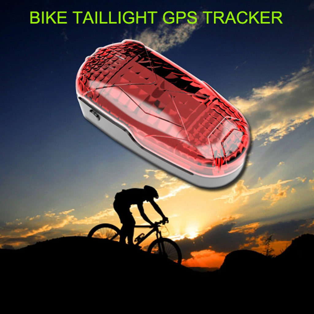 GPS Bike Bicycle Tracker in LED Lamp Mobile Alarm System SIM Card 3 Month Battery Standby