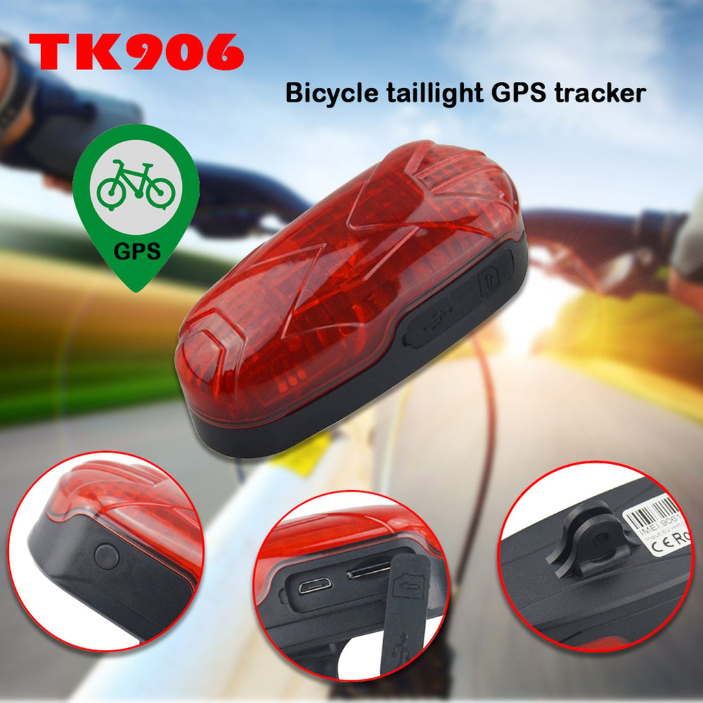 GPS Bike Bicycle Tracker in LED Lamp Mobile Alarm System SIM Card 3 Month Battery Standby