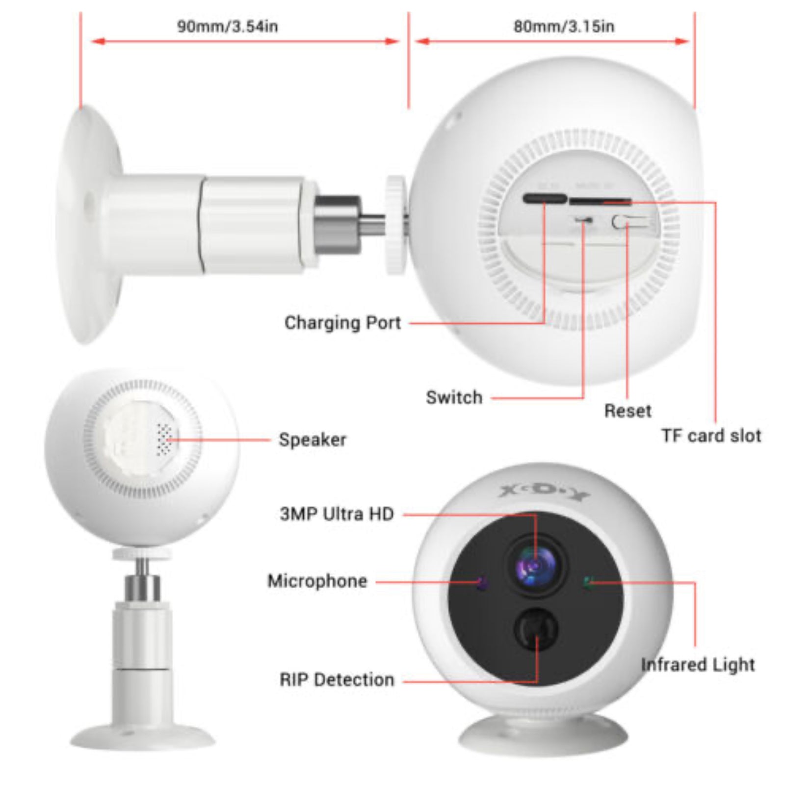 Wireless Wi-Fi Solar Power Camera  Wireless Wi-Fi CCTV ICSee App Video Recorder 2 Way Audio Night Vision