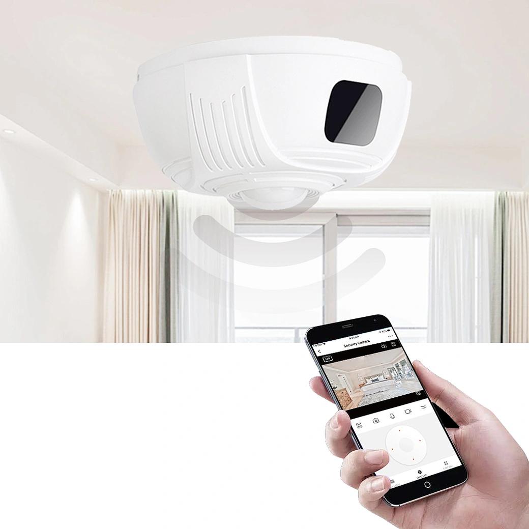 Dummy Smoke Detector Camera Wireless Wi-Fi 330 degree Pan Video Recorder Motion Detection
