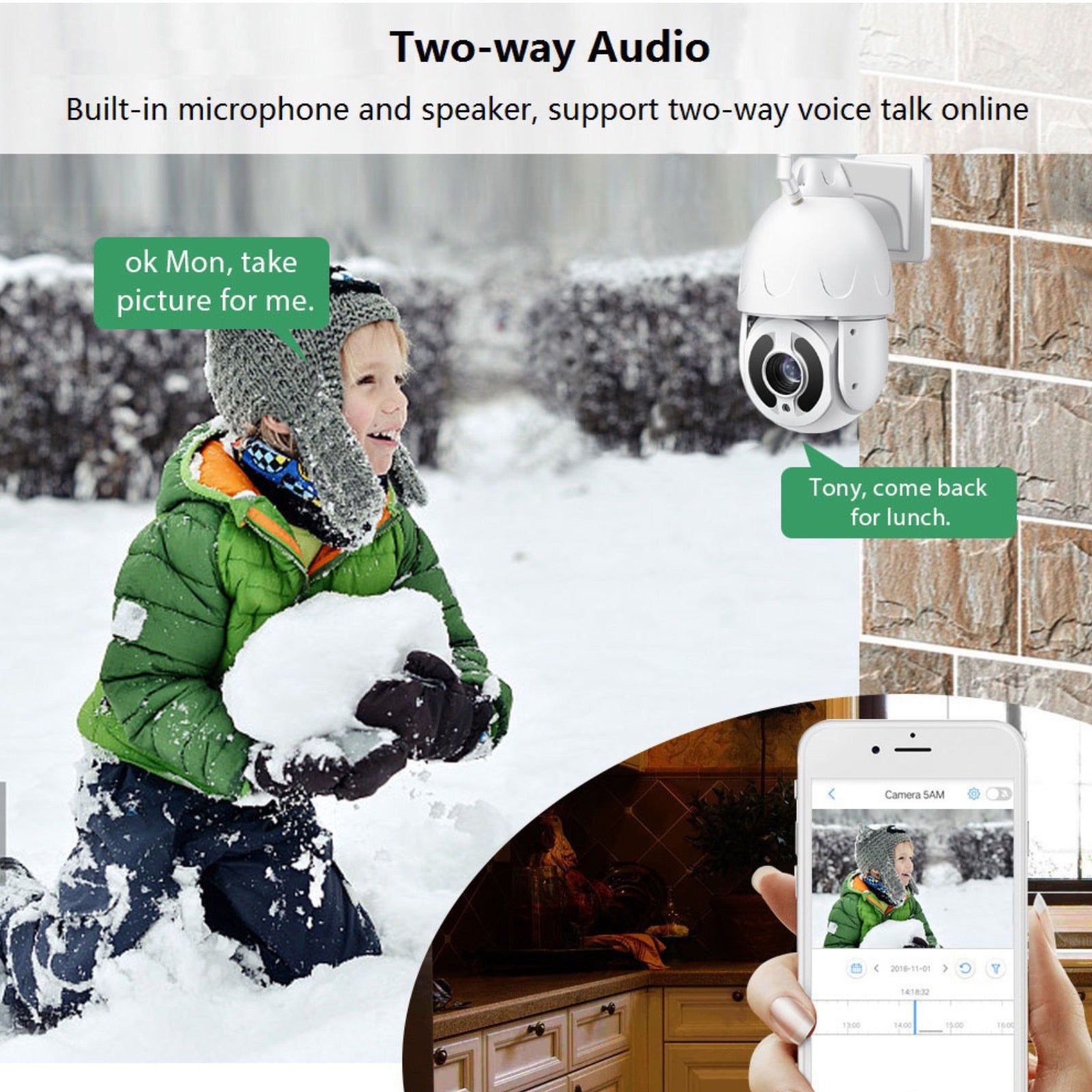 Wireless 4G PTZ Dome Camera 30x Optical Zoom 355º Pan 90º Tilt & 80m Night Vision Human Tracking