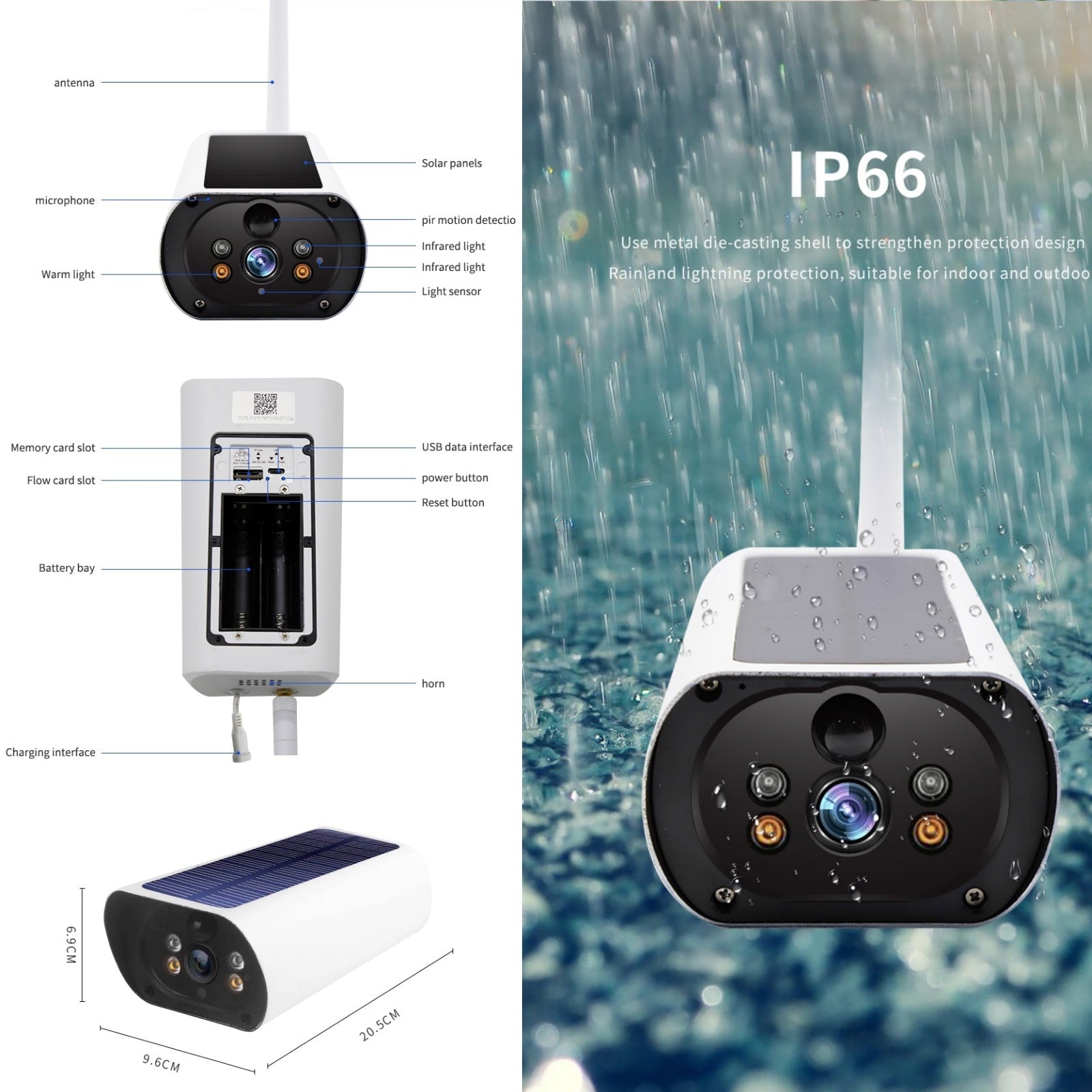 4G Solar Power Camera 1080p HD Video Recorder uBox App Push Notification Alert