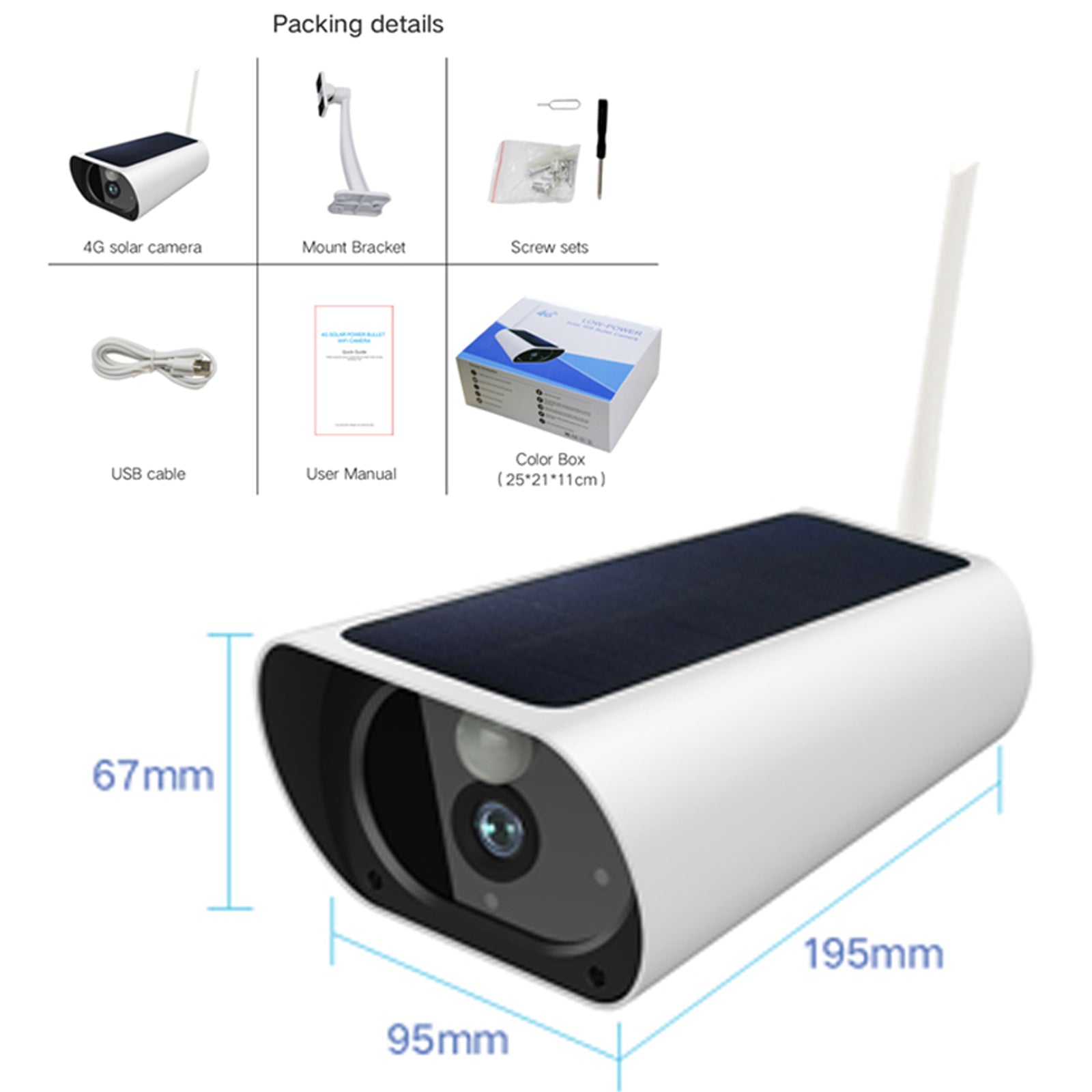 Y9 Wireless 4G Wifi Solar Power Wire Free Video Camera CCTV Security All Year Round