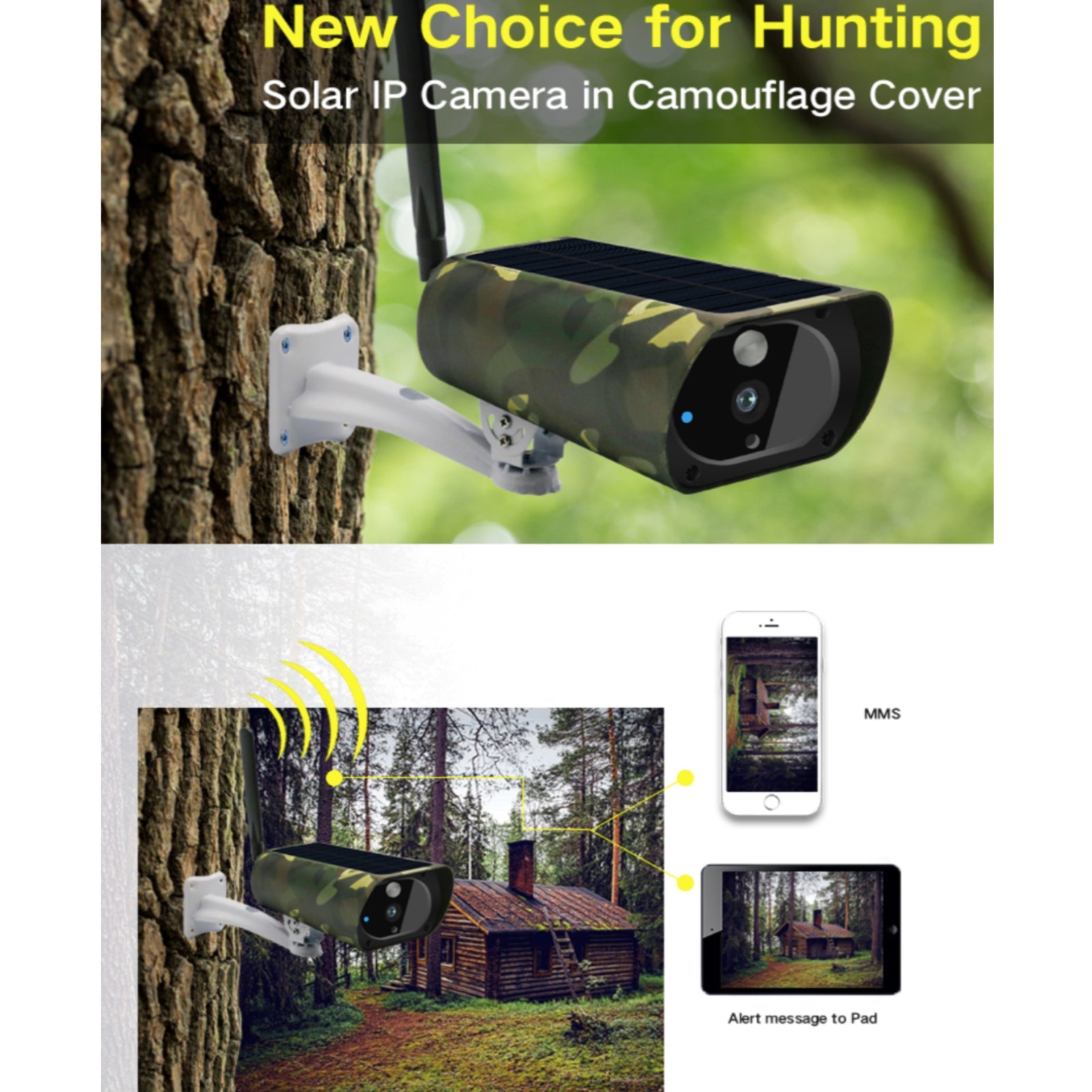 4G Solar Power Camera 1080p HD Video Recorder uBox App Push Notification Alert