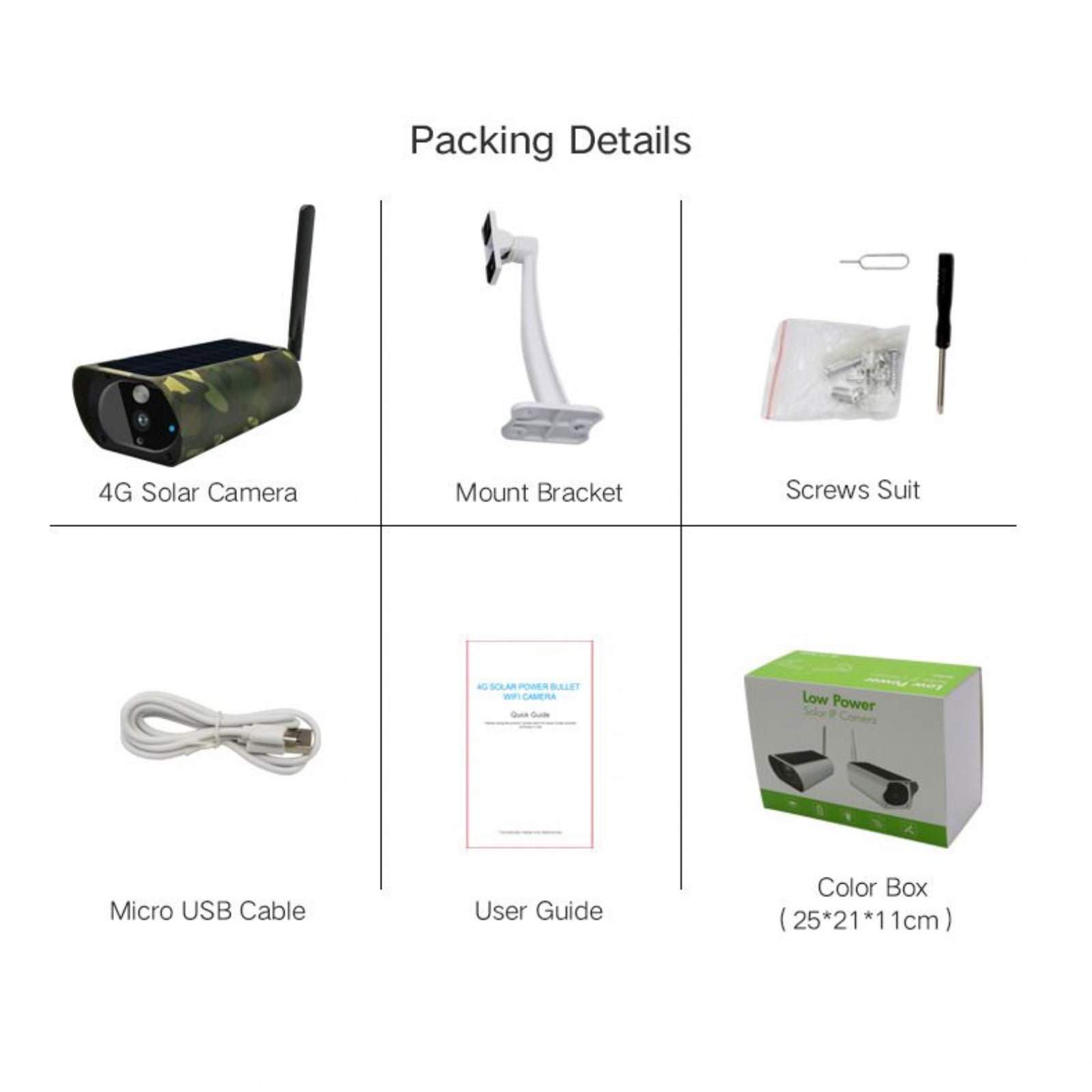 4G Solar Power Camera 1080p HD Video Recorder uBox App Push Notification Alert